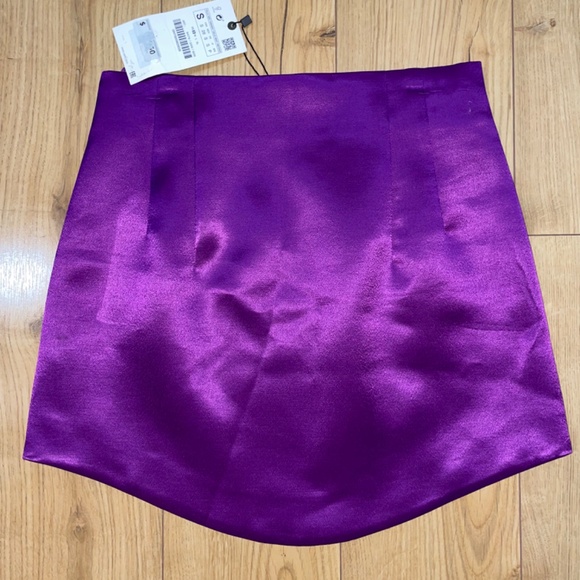 ZARA Satin Skirt - Purple BNWT - Picture 5 of 5